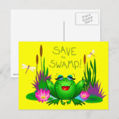Rett der Sumpffrosch Beulah Yellow Postkarte (Vorne/Hinten)