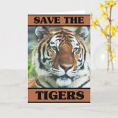 Rett der Tiger Karte (Gelbe Blume)