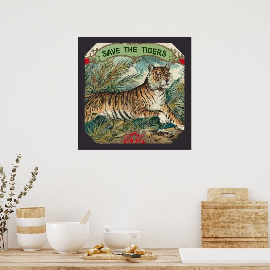 Rett der Tiger Poster (Küche)