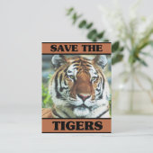 Rett der Tiger Postkarte (Stehend Vorderseite)