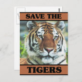 Rett der Tiger Postkarte (Vorne/Hinten)