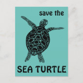 Rett der Tortoise-Klimaänderung Postc Postkarte (Vorderseite)