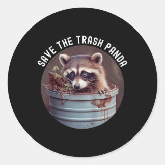 Rett der Trash Panda Joke Feeder Raccoons Liebe Pe Runder Aufkleber