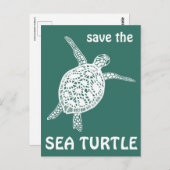 Rett der Turtle Tortoise Klimawandel Postkarte (Vorne/Hinten)