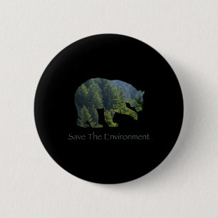 Rett der Umwelt Bären Silhouette Umwelt Button