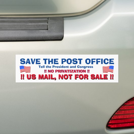 RETT DER US POST OFFICE ! #2 AUTOAUFKLEBER (Auf Auto)