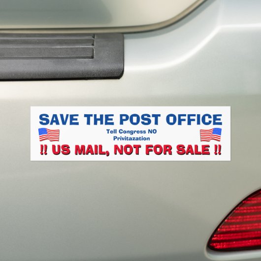 RETT DER US POST OFFICE ! AUTOAUFKLEBER (Auf Auto)
