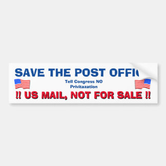 RETT DER US POST OFFICE ! AUTOAUFKLEBER