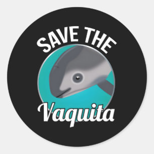 Rett der Vaquita Selten Porpoise Cochito Runder Aufkleber