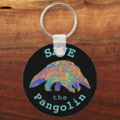 Rett der vom Pangolin bedrohten Tierart Art Schlüsselanhänger (Vorderseite)