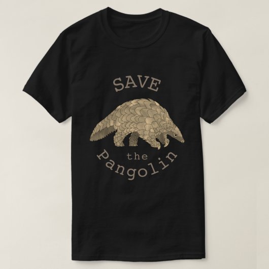 Rett der vom Pangolin bedrohten Tierart Art T-Shirt (Design vorne)