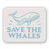 Rett der Wale Aufkleber (Vorderseite)