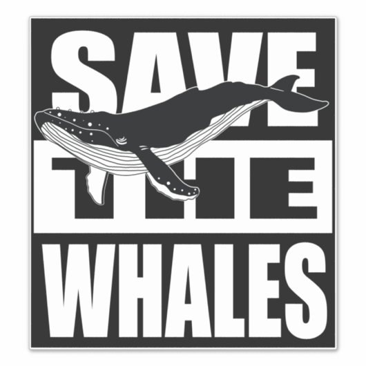 Rett der Wale Aufkleber (Vorderseite)