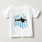 Rett der Wale Baby T-shirt (Vorderseite)