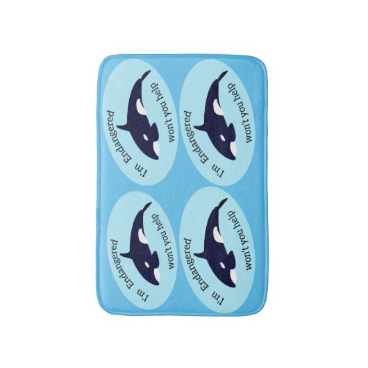 Rett der Wale Badematte (Vorderseite Vertikal)