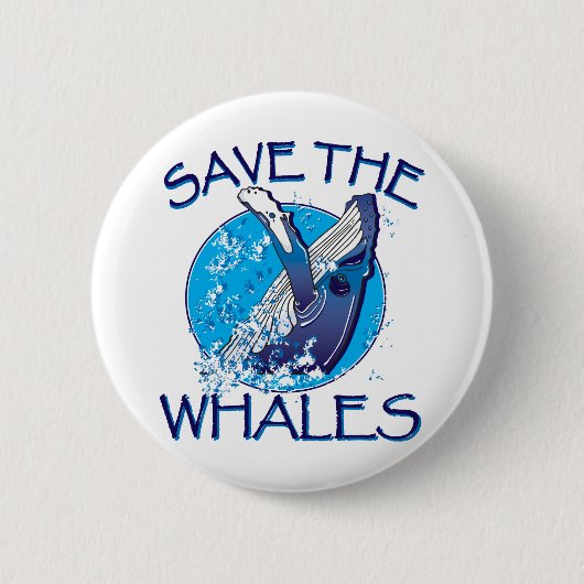 Rett der Wale Button (Vorderseite)