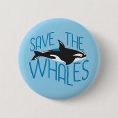 Rett der Wale Button (Vorderseite)