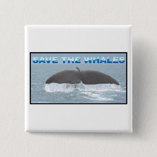 Rett der Wale Button (Vorderseite)