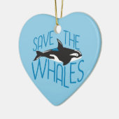 Rett der Wale Keramik Ornament (Links)