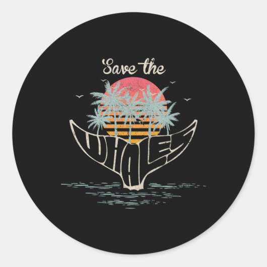 Rett der Wale Orca Er Whale Runder Aufkleber (Vorderseite)