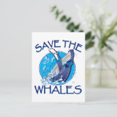 Rett der Wale Postkarte (Stehend Vorderseite)