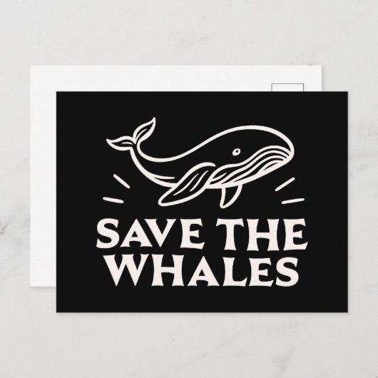 Rett der Wale Postkarte (Vorne/Hinten)