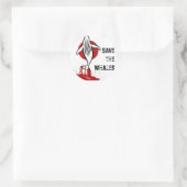 Rett der Wale Runder Aufkleber (Tasche)