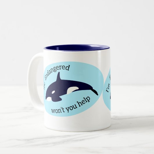 Rett der Wale Zweifarbige Tasse (Vorderseite Links)