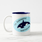 Rett der Wale Zweifarbige Tasse (Links)