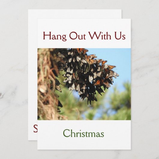 Rett der Weihnachtseinladungskarte der Schmetterli Einladung (Vorne/Hinten)