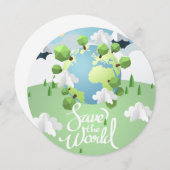 rett der Welt Einladung (Vorne/Hinten)