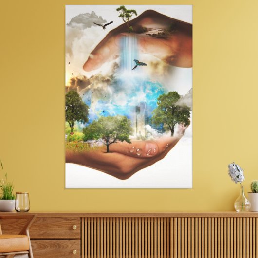 Rett der Welt Leinwanddruck (Insitu (Wohnzimmer))