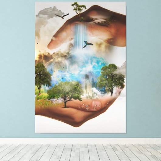 Rett der Welt Leinwanddruck (Insitu (Holzboden))