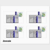 Rett der Welt, überall auf der Welt Rechteckiger Aufkleber (Blatt)