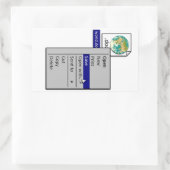 Rett der Welt, überall auf der Welt Rechteckiger Aufkleber (Tasche)