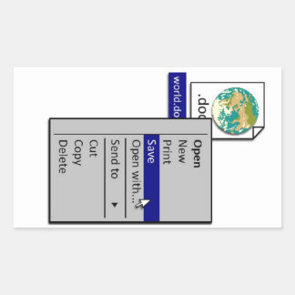 Rett der Welt, überall auf der Welt Rechteckiger Aufkleber