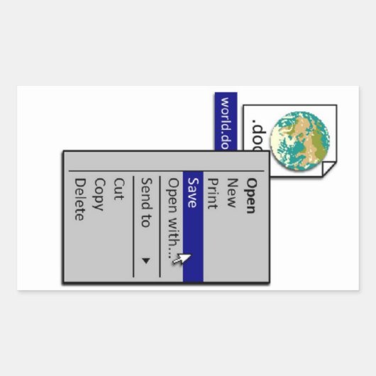 Rett der Welt, überall auf der Welt Rechteckiger Aufkleber (Vorderseite)