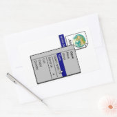 Rett der Welt, überall auf der Welt Rechteckiger Aufkleber (Umschlag)