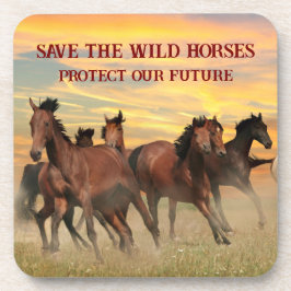 Rett der Wildpferde Getränkeuntersetzer