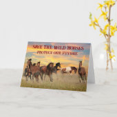 Rett der Wildpferde Karte (Gelbe Blume)