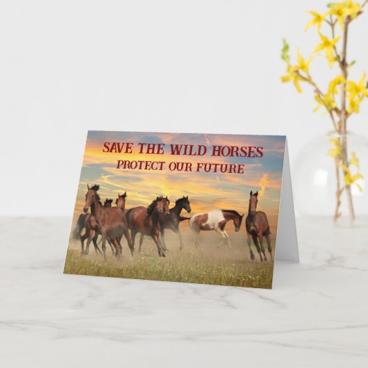 Rett der Wildpferde Karte (Gelbe Blume)