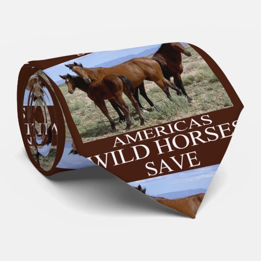 Rett der Wildpferde Krawatte (Gerollt)
