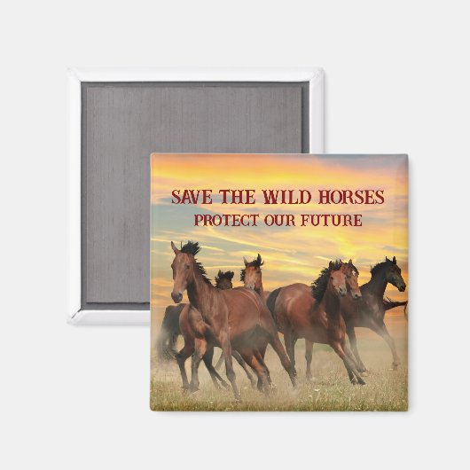 Rett der Wildpferde Magnet (Vorderseite/Rückseite)