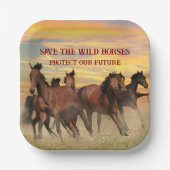 Rett der Wildpferde Pappteller (Vorderseite)