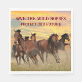 Rett der Wildpferde Serviette (Vorderseite)