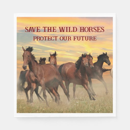 Rett der Wildpferde Serviette (Vorderseite)