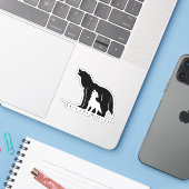 Rett der Wölfe Aufkleber (Laptop mit iPhone)