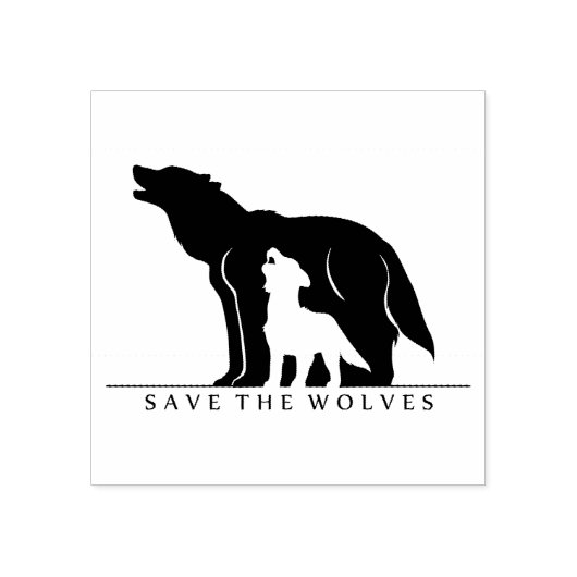 Rett der Wölfe Gummistempel (Prägung)