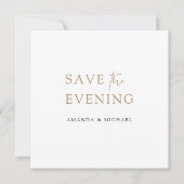 Rett des Abends Elegant Minimalistisch Modernes Go Save The Date (Vorderseite)