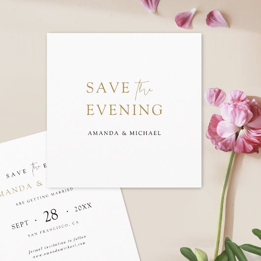 Rett des Abends Elegant Minimalistisch Modernes Go Save The Date